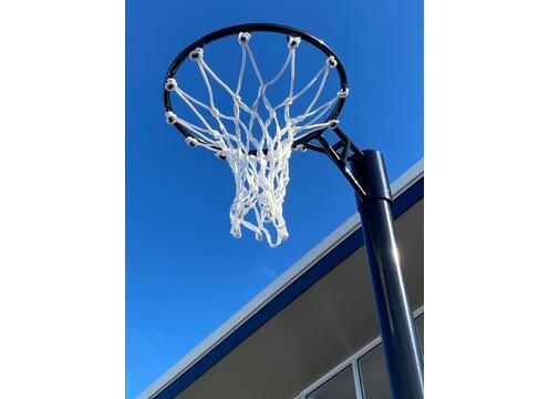 product image for Netball Hoop, Bolt on powder-coated black with net hooks