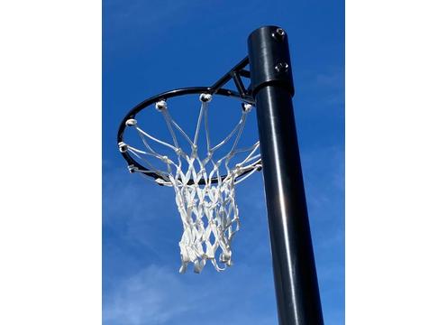 gallery image of Netball Hoop, Bolt on powder-coated black with net hooks